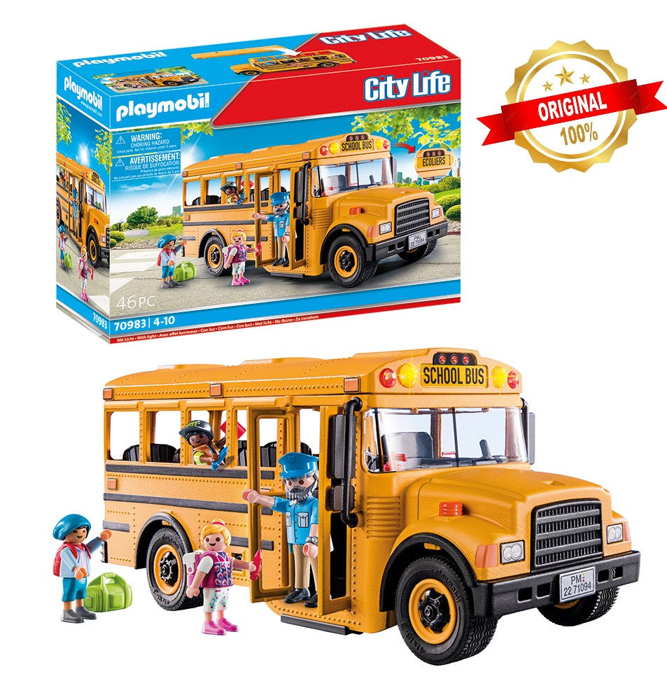 Playmobil Set 70983 City Life School Buswith Bus Driver and Students NEW BOXED