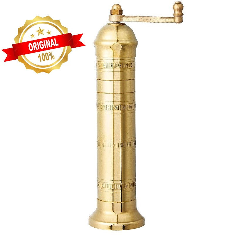 Greek European Genuine Brass Salt Handcrafted Mill #109 9″