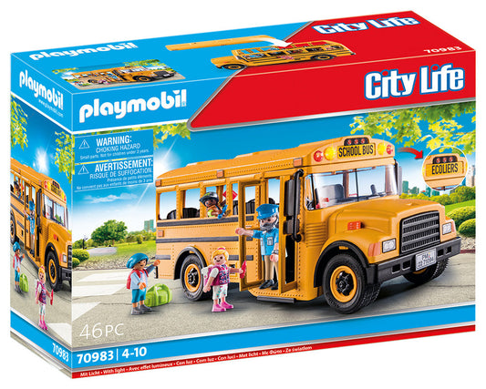 Playmobil Set 70983 City Life School Buswith Bus Driver and Students NEW BOXED