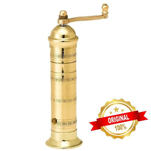 Greek European Genuine Traditional Brass Pepper Handcrafted Mill #102 7.5″
