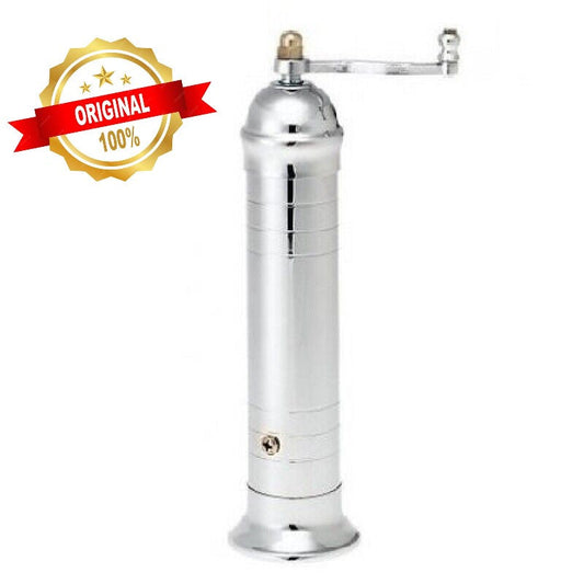 Greek European Genuine Chrome plated brass pepper mill #202 7,5″