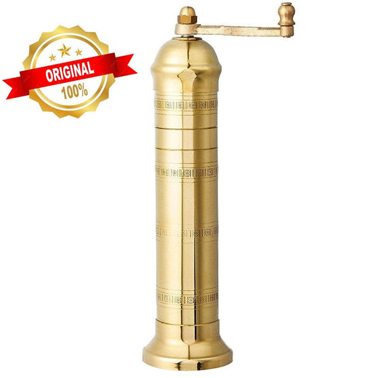 Greek European Genuine Brass Salt Handcrafted Mill #109 9″