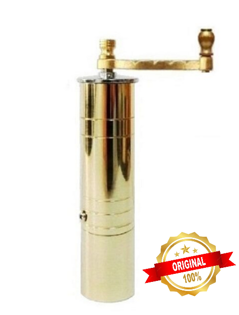Greek European Genuine Brass Coffee Mill #144 7.7"